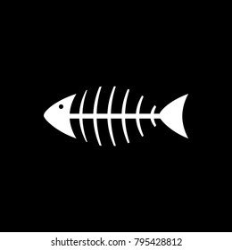 Silhouette fish vector icon