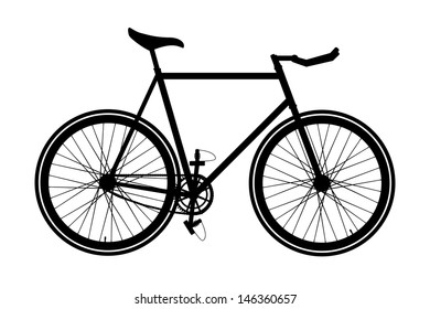 silhouette fixed gear bicycle