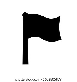 silhouette flag on the mast