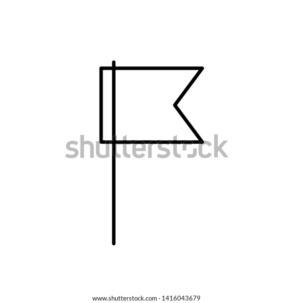 Silhouette Flag Waving On White Background Stock Vector (Royalty Free ...