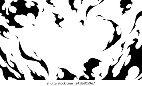 Silhouette of flame effect background illustration_16:9