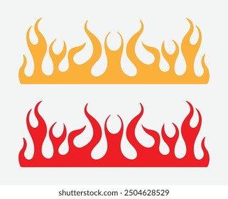 silhouette flame vector with grey background template download