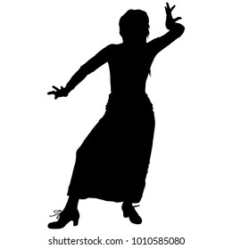 silhouette of flamenco dancer