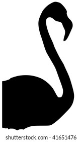 silhouette of flamingo