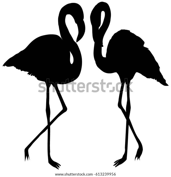 Silhouette Flamingo Vector Illustration Stock Vector (Royalty Free ...