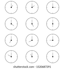 Silhouette flat icon, simple vector design on white background. Stopwatch vector illustration. Device to display time and time limit. Symbol of speed