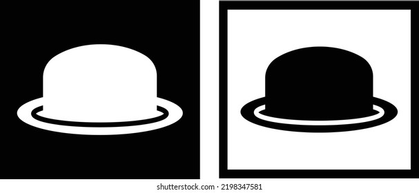 silhouette of Flat vector summer hat icon symbol sign