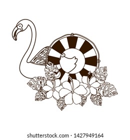 silhouette of flemish with lifesaving float