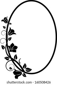 silhouette of  floral frame