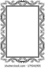 silhouette floral frame