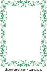 silhouette of floral frame