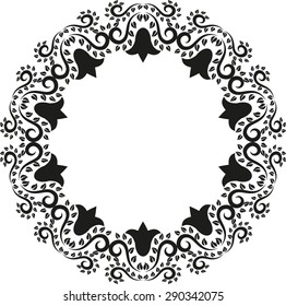 silhouette floral frame