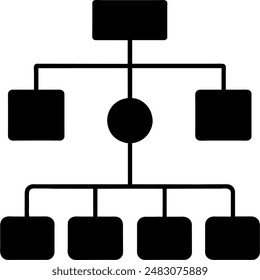 silhouette of a flowchart business