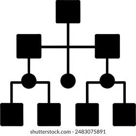 silhouette of a flowchart business