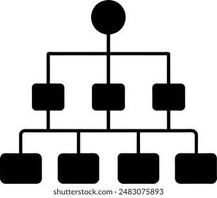 silhouette of a flowchart business