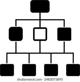 silhouette of a flowchart business