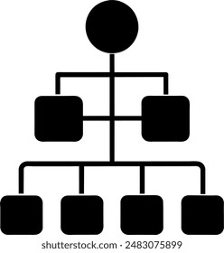 silhouette of a flowchart business