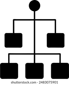 silhouette of a flowchart business