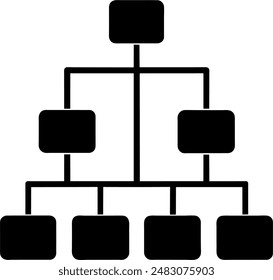 silhouette of a flowchart business