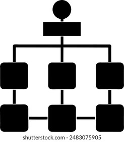 silhouette of a flowchart business