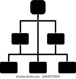 silhouette of a flowchart business