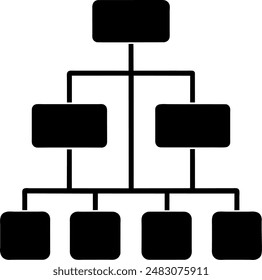 silhouette of a flowchart business