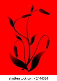 Silhouette of flower.