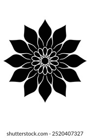 Silueta de una flor en negro