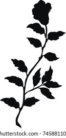 silhouette flower bud