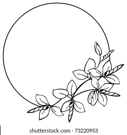 silhouette flower frame