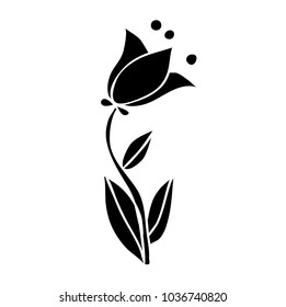  silhouette flower, icon