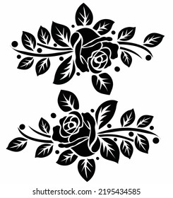 Silhouette of  flower on background