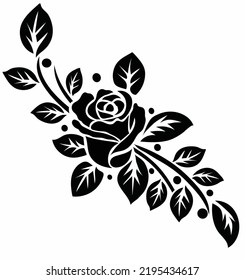 Silhouette of  flower on background