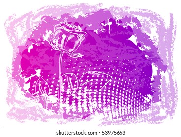 Silhouette of flower on the background