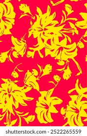 Silhouette Blumenmuster. Design mit zwei Blumenmustern. Nahtloser Blumenvektor