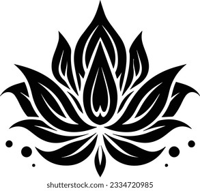 Silhouette flower plant vector image and white background