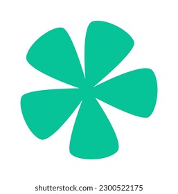 Silhouette of flower. Vector illustration