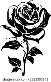 Silhouette flower vectors and white background