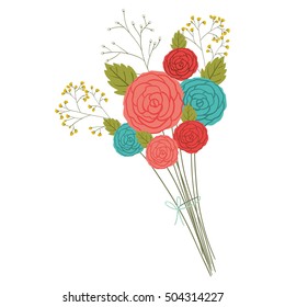 silhouette of flowers design