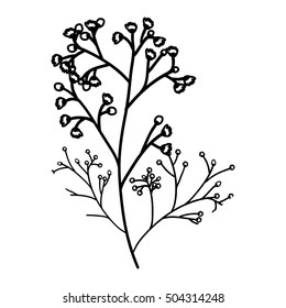 silhouette of flowers design