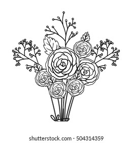 silhouette of flowers design
