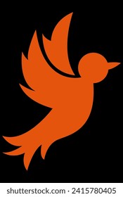 silhouette of a flying bird