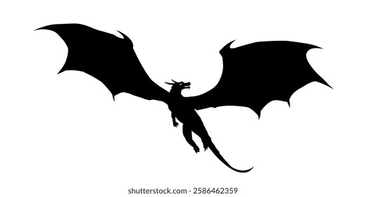  silhouette of a flying dragon - vector illustration

Język słów kluczowych: English