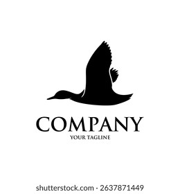 silhouette flying duck company logo