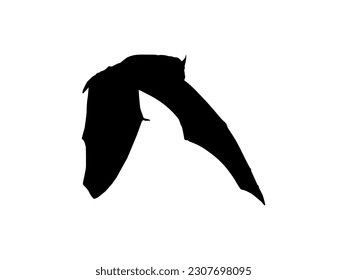 Silhouette of the Flying Fox or Bat for Art Illustration, Icon, Symbol, Pictogram, Logo, Website, or Graphic Design Element. Vector Illustration