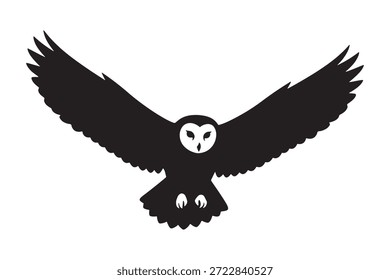 Silueta de un Vector de búho volador