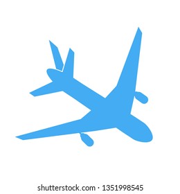 
Silhouette of a flying plane. Pictogram or logo.