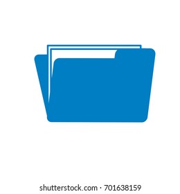 archivo de carpeta de silueta con documentos comerciales importantes