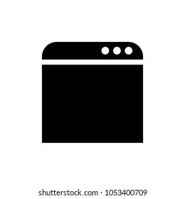 Silhouette folder icon, vector illustration.
