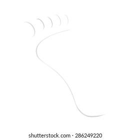 Silhouette of Foot Print 